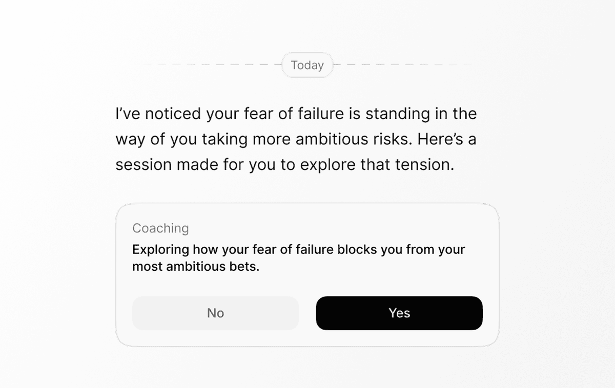AI coaching session interface